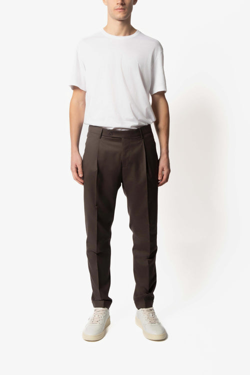 Pantaloni Marrone Uomo Retro