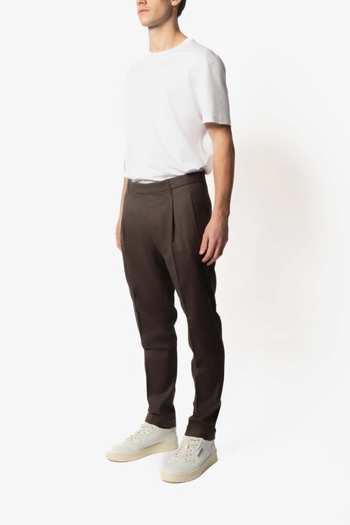 Pantaloni Marrone Uomo Retro - 2