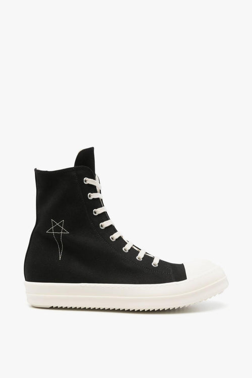 Rick Owens Drkshdw Uomo Scarpa Nero Ricamo Stella