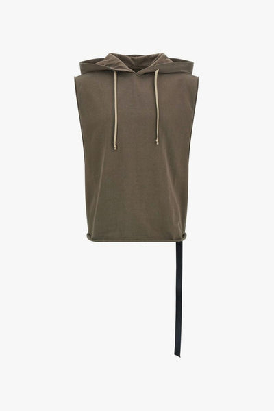 Rick Owens Drkshdw Top Smanicato Uomo Marrone