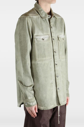 Rick Owens Drkshdw Giacca-Camicia Uomo Verde - 2
