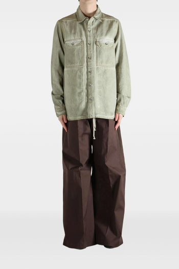 Rick Owens Drkshdw Giacca-Camicia Uomo Verde - 3