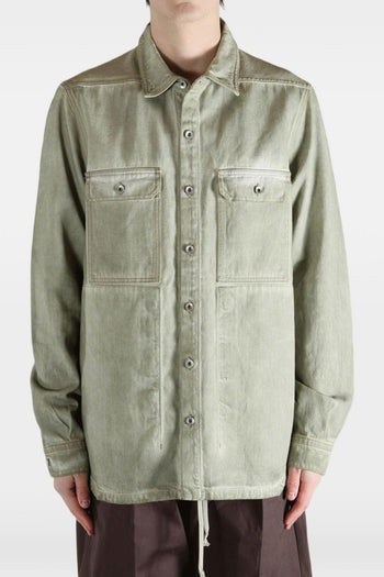 Rick Owens Drkshdw Giacca-Camicia Uomo Verde - 4