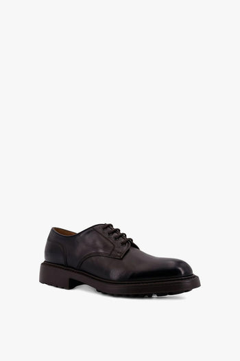 Scarpe Marrone Uomo Derby Stringate - 3