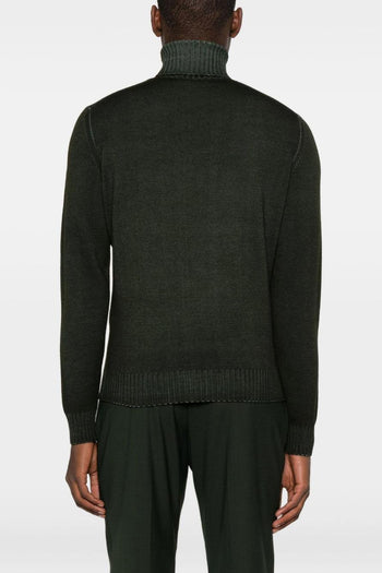 Maglia Verde Uomo Dolcevita - 3