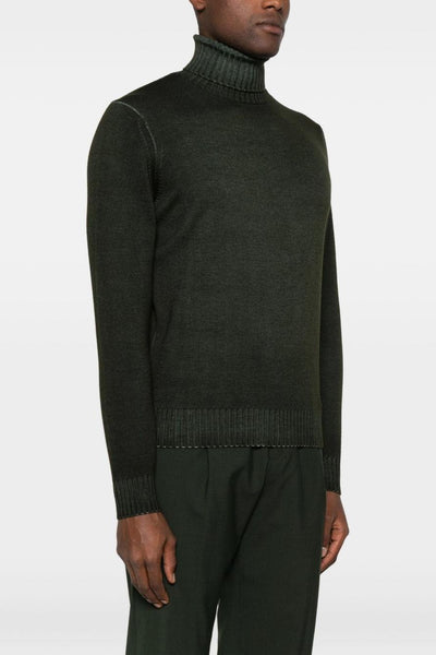 Maglia Verde Uomo Dolcevita