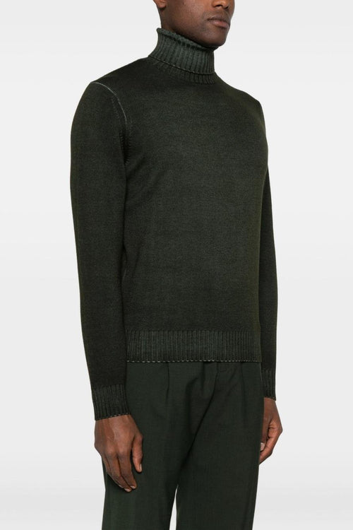 Maglia Verde Uomo Dolcevita