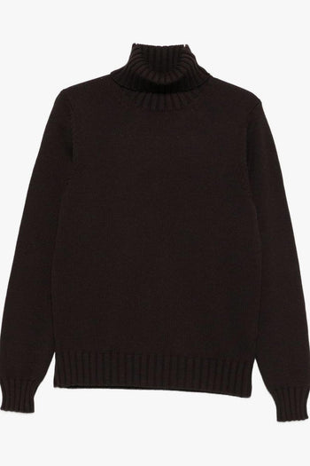 Maglia Marrone Uomo Collo Alto - 5