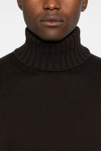 Maglia Marrone Uomo Collo Alto - 4