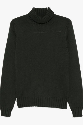 Maglia Verde Uomo Collo Alto - 5