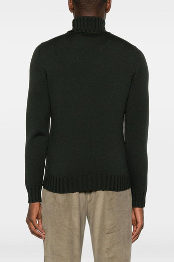 Maglia Verde Uomo Collo Alto - 3