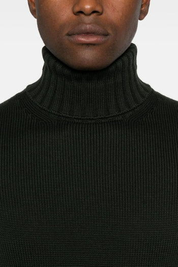 Maglia Verde Uomo Collo Alto - 4