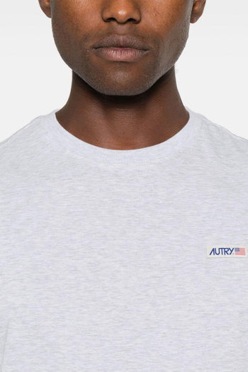 T-shirt Grigio Uomo Patch Logo - 4