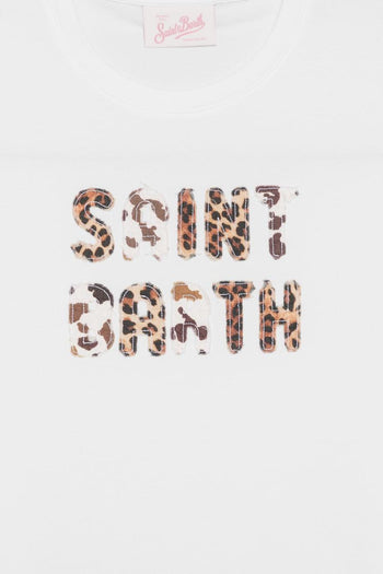 Saint Barth T-shirt Emilie Animalier Donna Bianco - 3