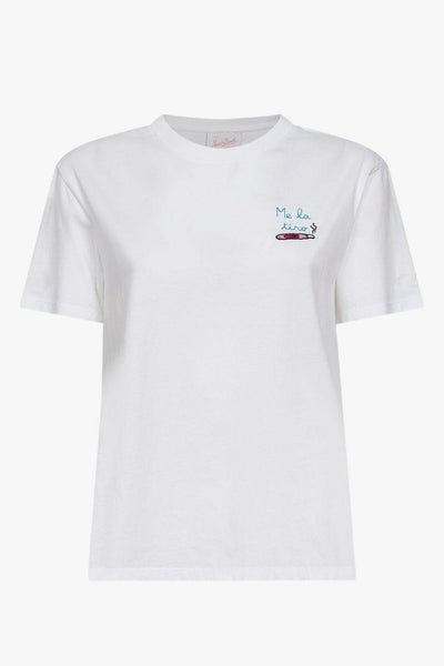Saint Barth T-shirt Me La Tiro Donna Bianco