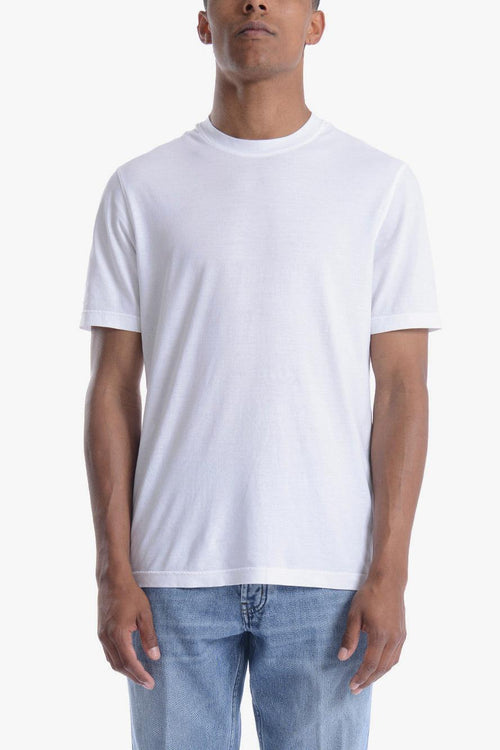 Uomo T-shirt Bianco Crepe