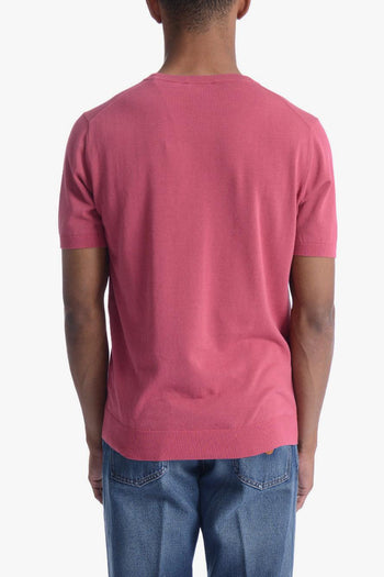 Maglia Rosso Uomo in Filo a Maniche Corte - 4