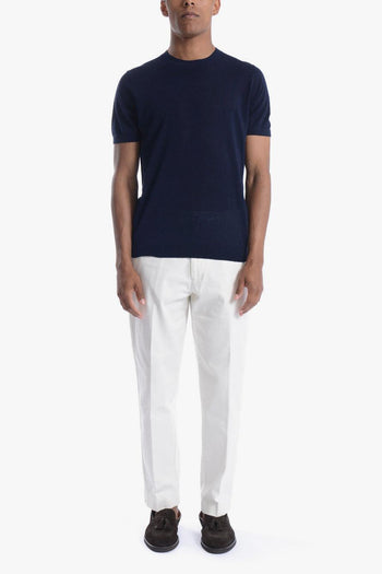 Uomo Maglia Blu a Maniche Corte - 2