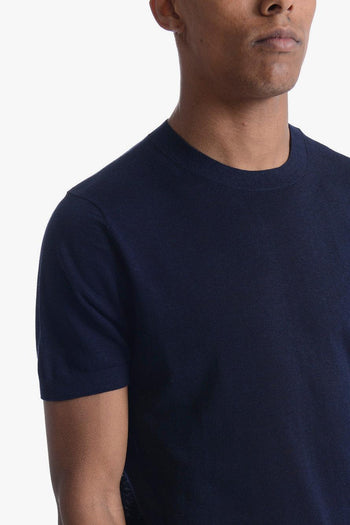 Uomo Maglia Blu a Maniche Corte - 5