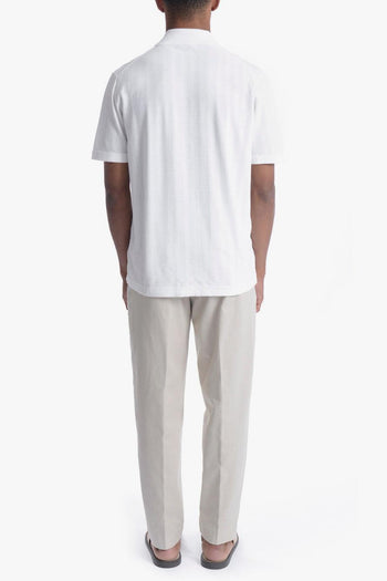 Uomo Camicia Bianco Openwork - 4