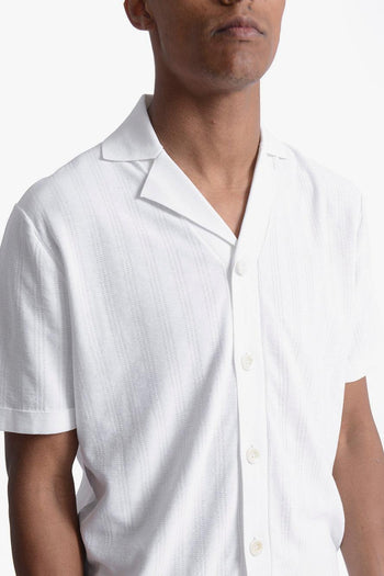 Uomo Camicia Bianco Openwork - 5