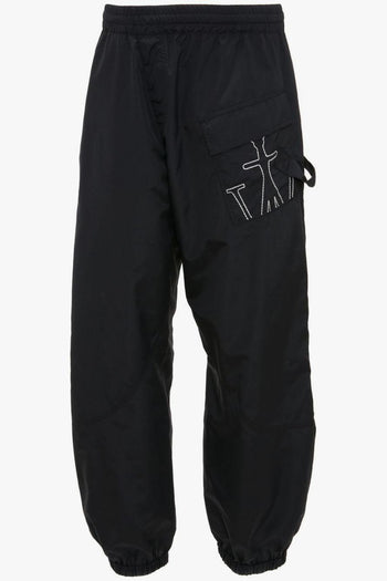 J.w.anderson Pantalone Nero Uomo Stampa Logo - 5