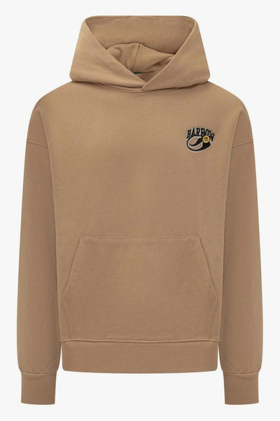 Felpa Marrone Unisex Cappuccio Orsetto Posteriore