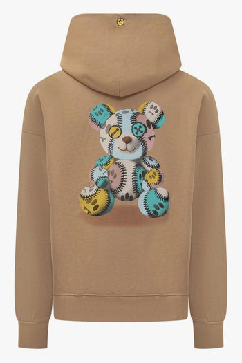 Felpa Marrone Unisex Cappuccio Orsetto Posteriore - 2