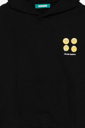 Felpa Nero Unisex con Cappuccio - 2