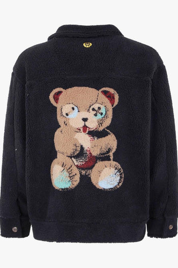 Giubbotto Nero Unisex Stampa Orso - 2