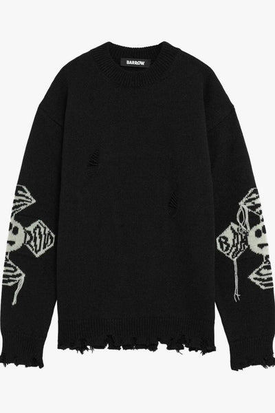 Maglia Grigio Unisex Logo Ad Intarsio