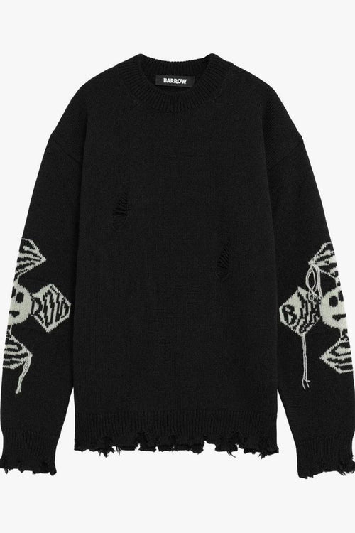 Maglia Grigio Unisex Logo Ad Intarsio