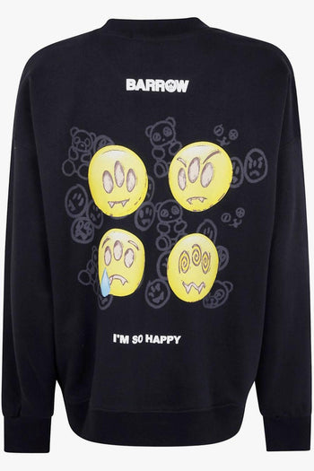 Felpa Nero Unisex Stampa Emoji - 2