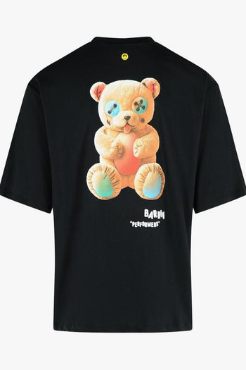 T-shirt Nero Unisex Orso Posteriore - 3