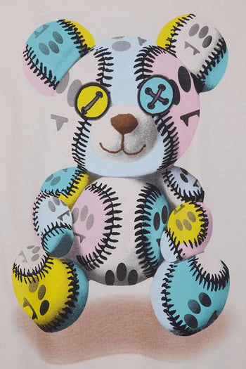 T-shirt Crema Unisex Stampa Orso - 3