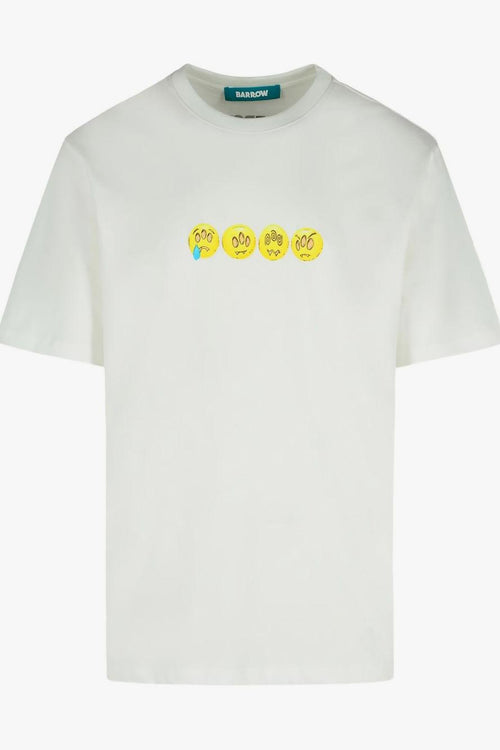 T-shirt Bianco Unisex Stampa Emoji