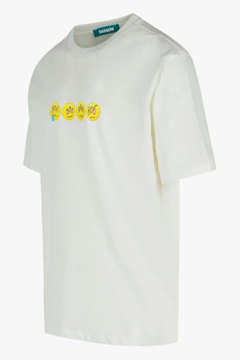 T-shirt Bianco Unisex Stampa Emoji - 2
