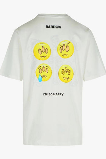 T-shirt Bianco Unisex Stampa Emoji - 3