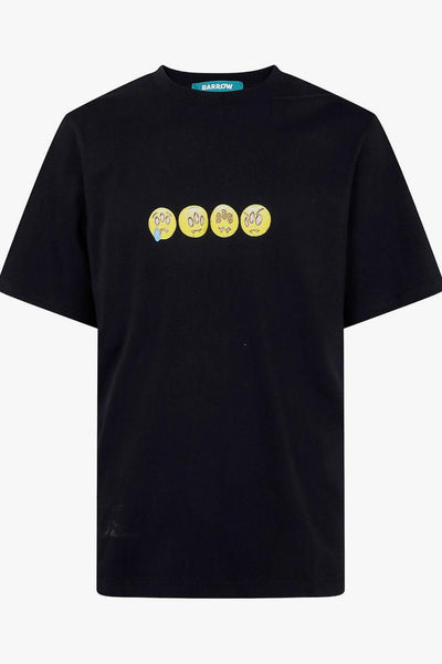 T-shirt Nero Unisex Stampa Emoji