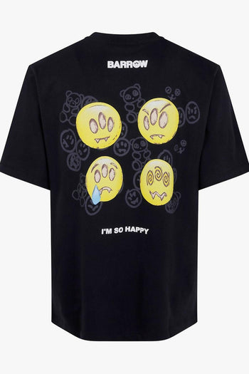 T-shirt Nero Unisex Stampa Emoji - 2