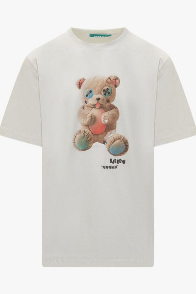 T-shirt Bianco Donna Stampa Teddy
