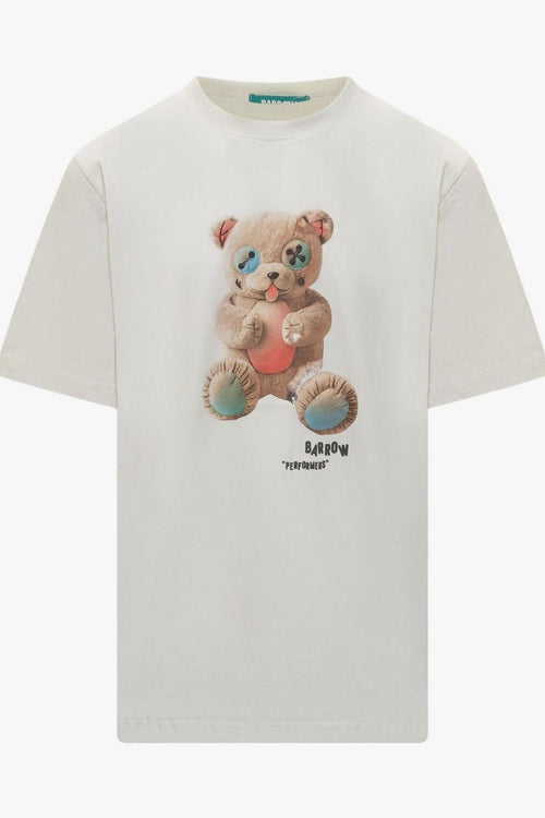 T-shirt Bianco Donna Stampa Teddy