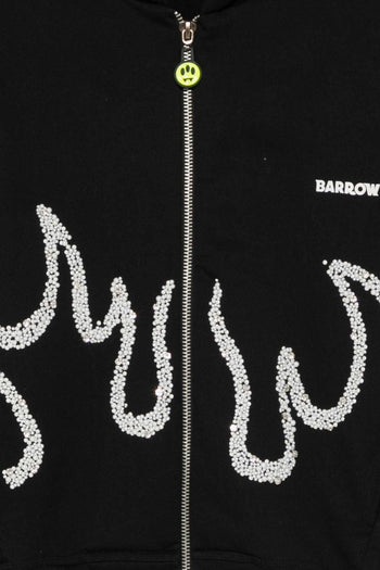 Felpa Nero Donna Motivo Fiamme - 2