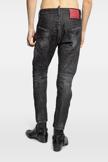 2 Jeans Nero Uomo Slim - 3