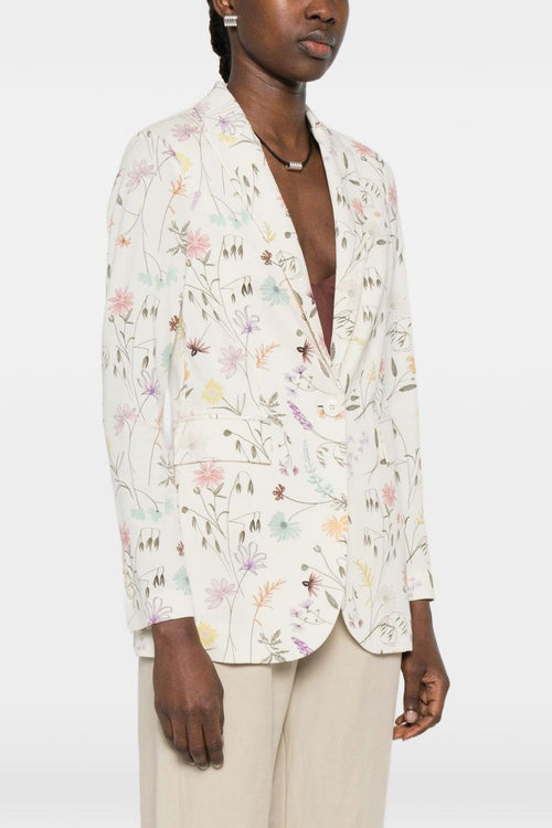 1901 Blazer Floreale Donna Beige