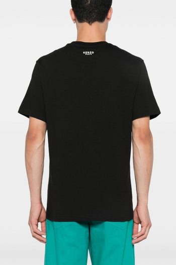 T-shirt Nero Uomo Ricamo Tiger Crest - 3