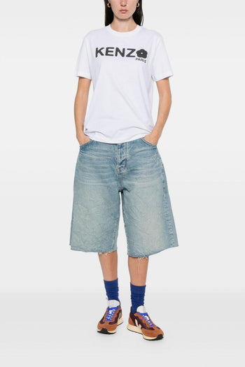 T-shirt Bianco Donna Stampa Logo Fiore - 2