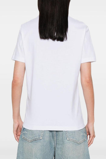 T-shirt Bianco Donna Stampa Logo Fiore - 3