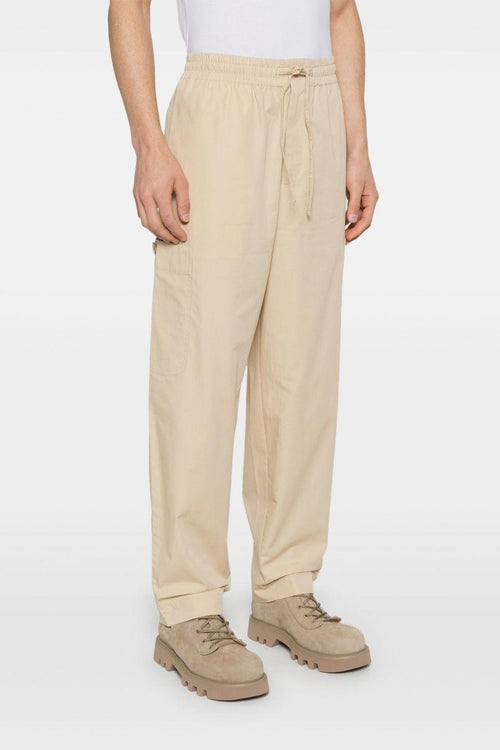 Coulisse Uomo Pantalone Beige Cotone Casual