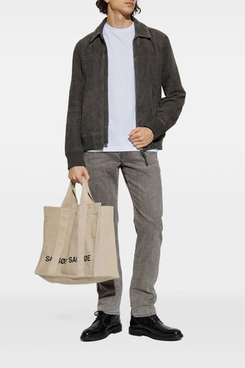 T-shirt Bianco Uomo Stampa Micro Fiore con Logo - 2